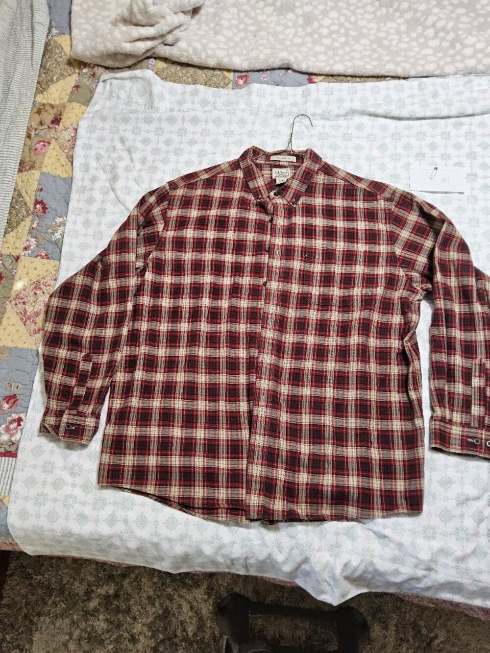 L.L. Bean Men’s 100% Cotton Plaid Button-Down Shirt - Size XXL-REG